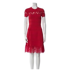 Valentino Crew Neck Knee-Length Dress Size: S